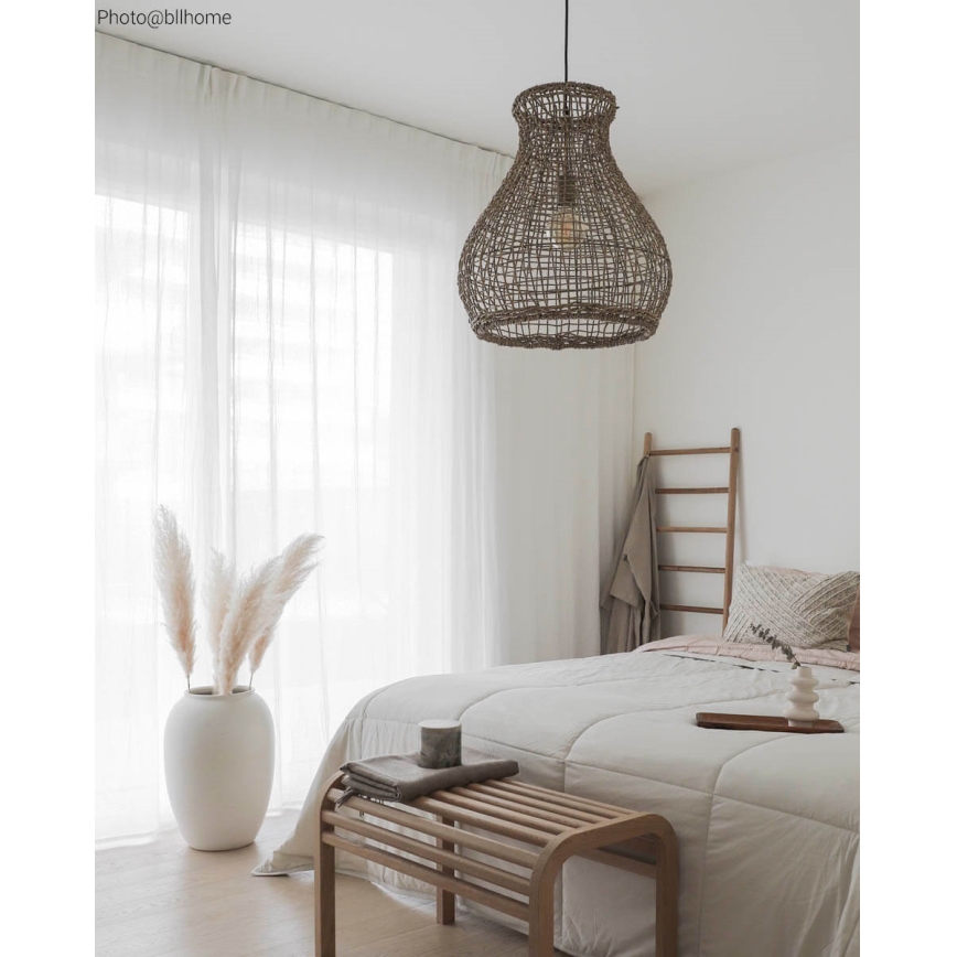 ByRydens - Ljuskrona med textilsladd SEAGRASS 1xE27/8W/230V
