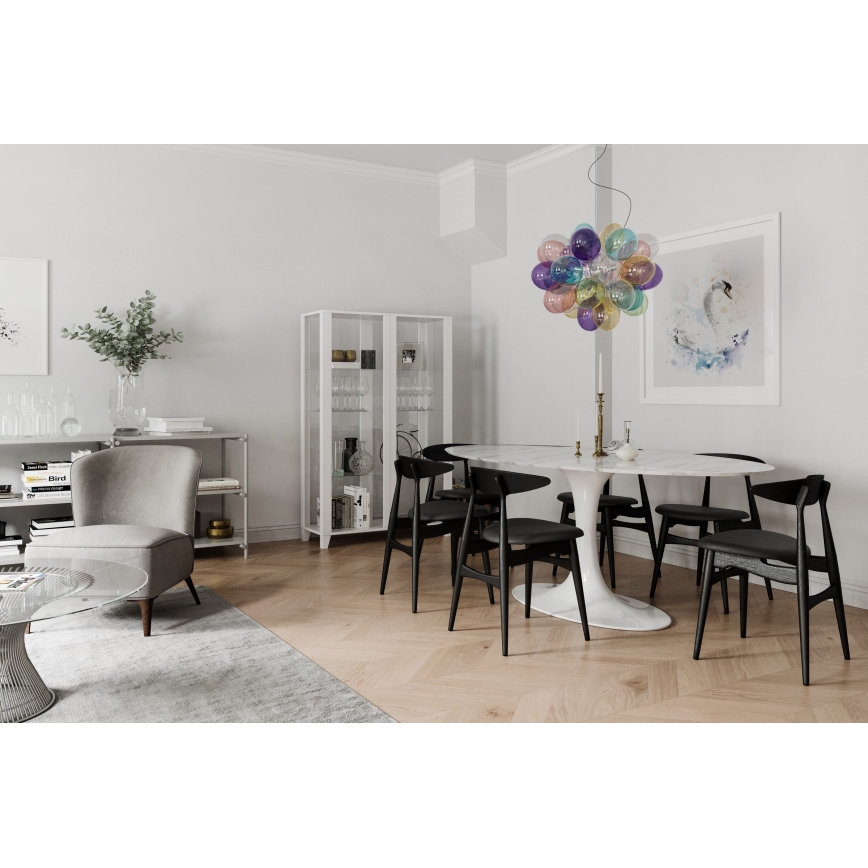 ByRydens - Ljuskrona med textilsladd GROSS 8xG9/4W/230V färgrik