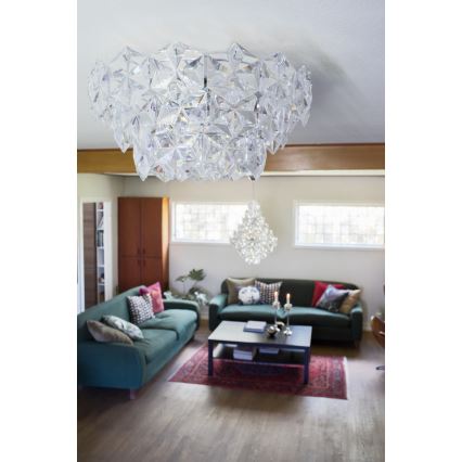 ByRydens - Taklampa MONARQUE 3xE27/5W/230V genomskinlig