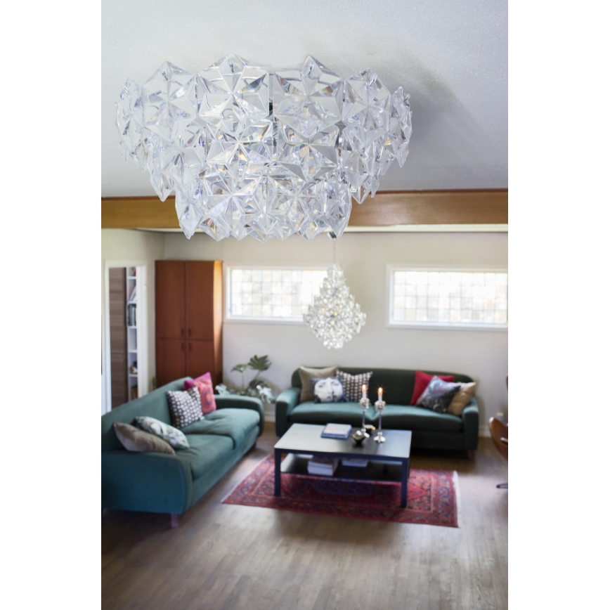 ByRydens - Taklampa MONARQUE 3xE27/5W/230V genomskinlig