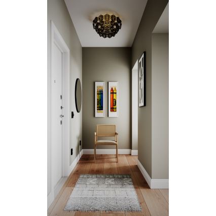ByRydens - Taklampa MONARQUE 3xE27/5W/230V svart