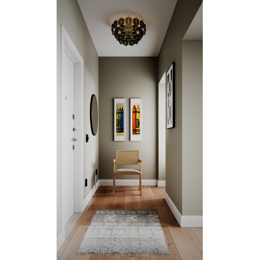 ByRydens - Taklampa MONARQUE 3xE27/5W/230V svart