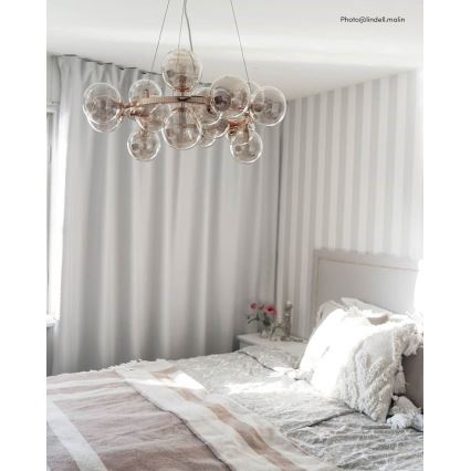 ByRydens - Ljuskrona med textilsladd SPLENDOR 15xG9/5W/230V