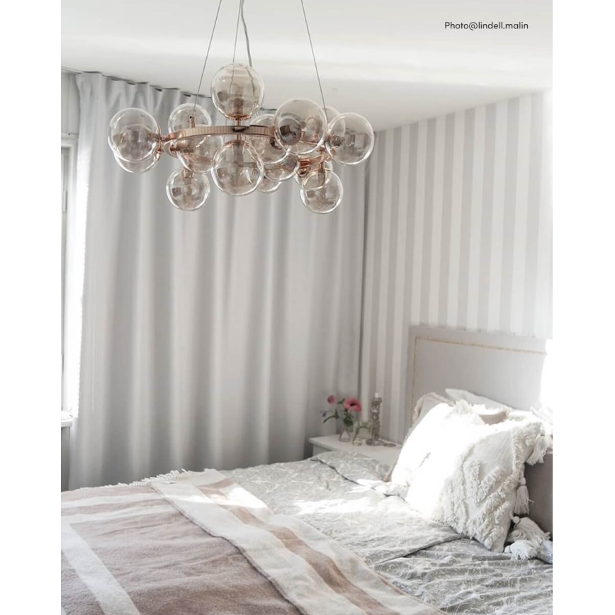 ByRydens - Ljuskrona med textilsladd SPLENDOR 15xG9/5W/230V