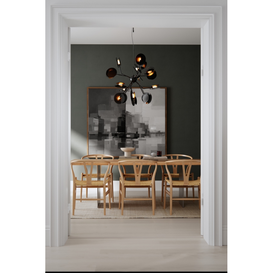 ByRydens - Ljuskrona med textilsladd TURNO 18xG9/4W/230V