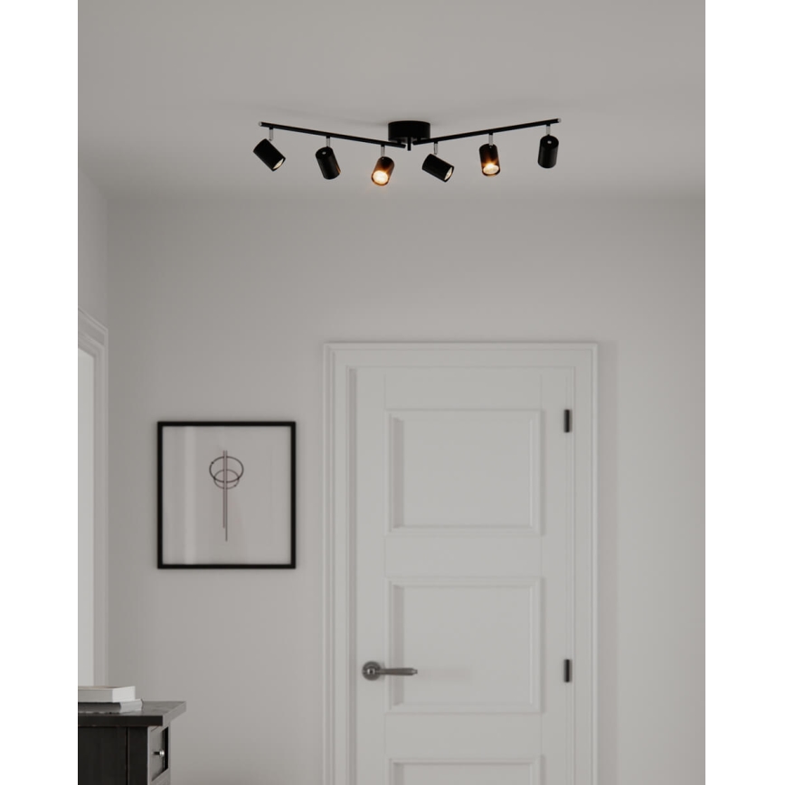 ByRydens - Spotlight CORRECT 6xGU10/7W/230V svart diameter 30 cm