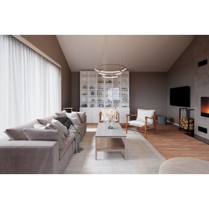 ByRydens - LED ljuskrona med textilsladd TRIONE LED/45W/230V