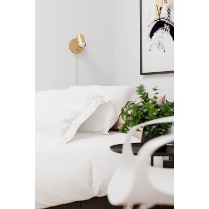 ByRydens - ByRydens - Ljusreglerad väggspotlight CORRECT 1xGU10/7W/230V guld
