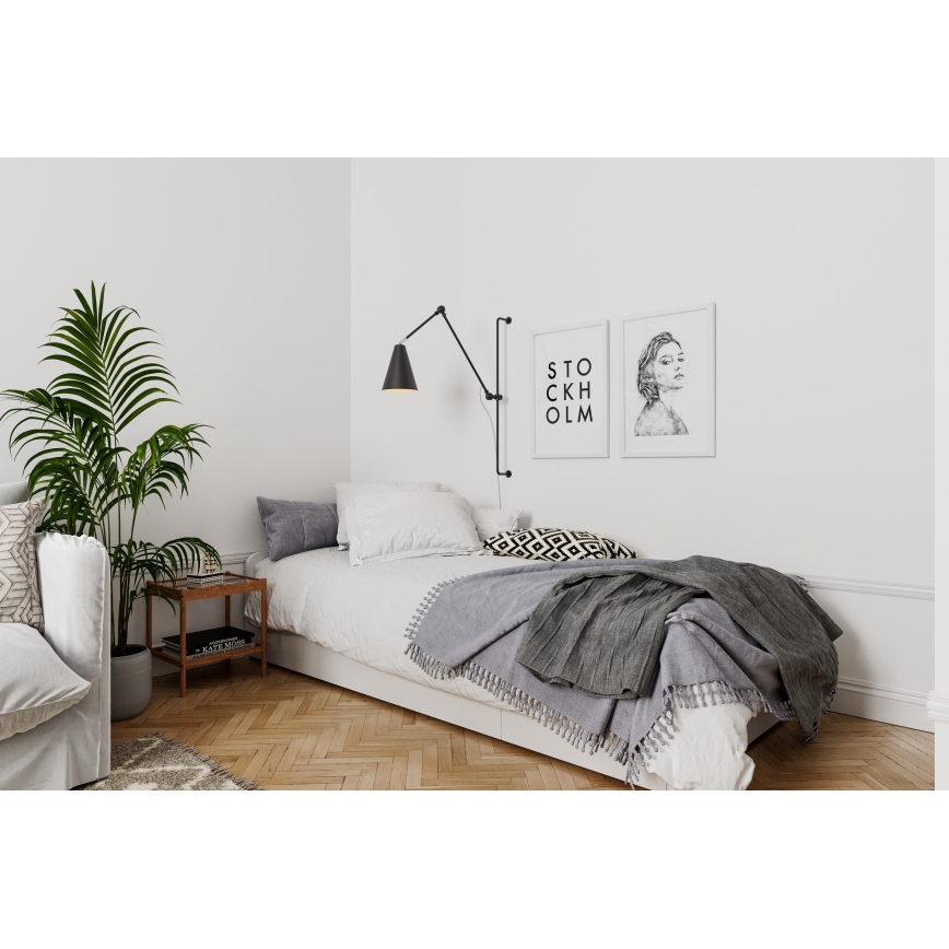 ByRydens - ByRydens - Vägglampa YUKON 1xE27/5W/230V svart