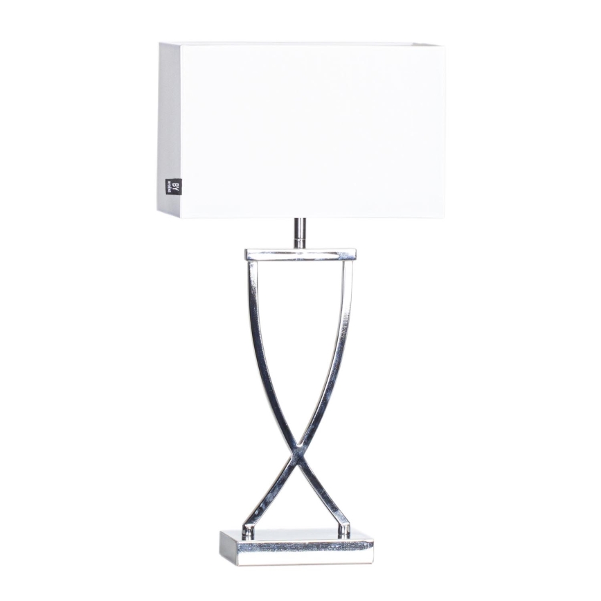 ByRydens - Bordslampa OMEGA 1xE27/5W/230V vit/skinande krom
