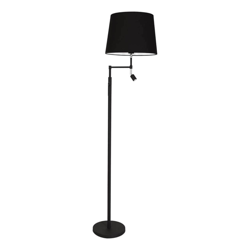 ByRydens - LED-golvlampa ORLANDO 1xE27/5W/230V + LED/3W svart Ø 36 cm