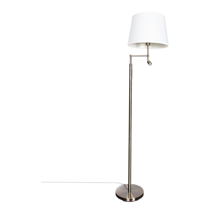 ByRydens - LED golvlampa ORLANDO 1xE27/5W/230V + LED/3W vit/brons