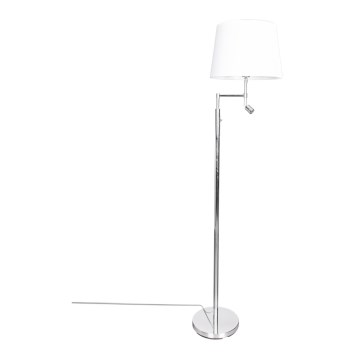 ByRydens - LED Golvlampa ORLANDO 1xE27/5W/230V + LED/3W vit/glansig krom diameter 36 cm