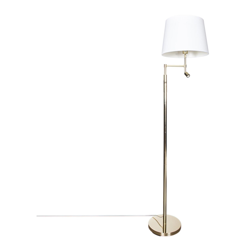 ByRydens - LED golvlampa ORLANDO 1xE27/5W/230V + LED/3W vit/guld