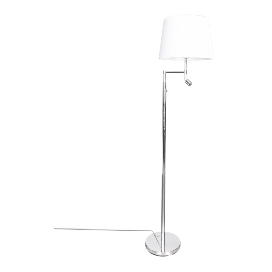 ByRydens - LED golvlampa ORLANDO 1xE27/5W/230V + LED/3W vit/skinande krom
