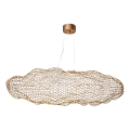 ByRydens - LED ljuskrona med textilsladd HAYDEN LED/15W/230V guld