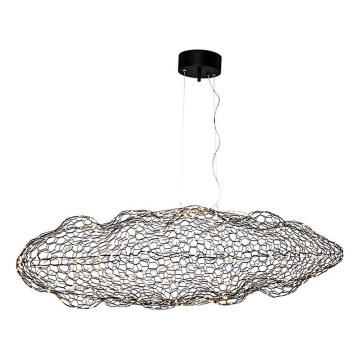 ByRydens - LED ljuskrona med textilsladd HAYDEN LED/15W/230V svart