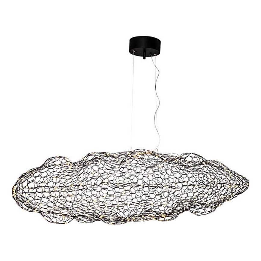 ByRydens - LED ljuskrona med textilsladd HAYDEN LED/15W/230V svart