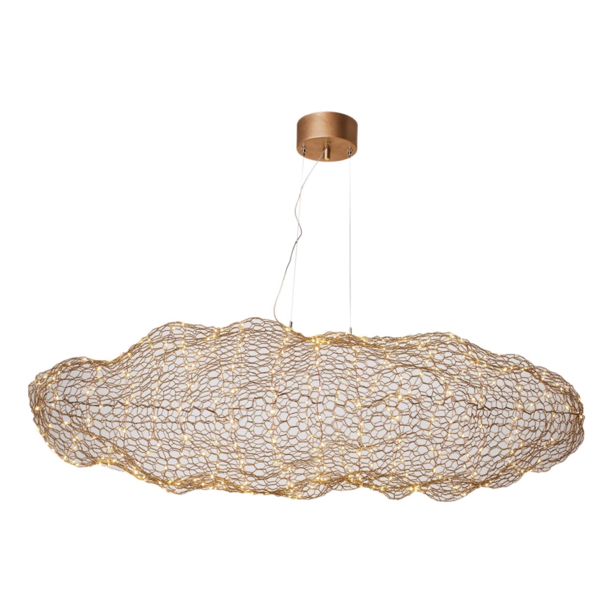ByRydens - LED ljuskrona med textilsladd HAYDEN LED/20W/230V guld