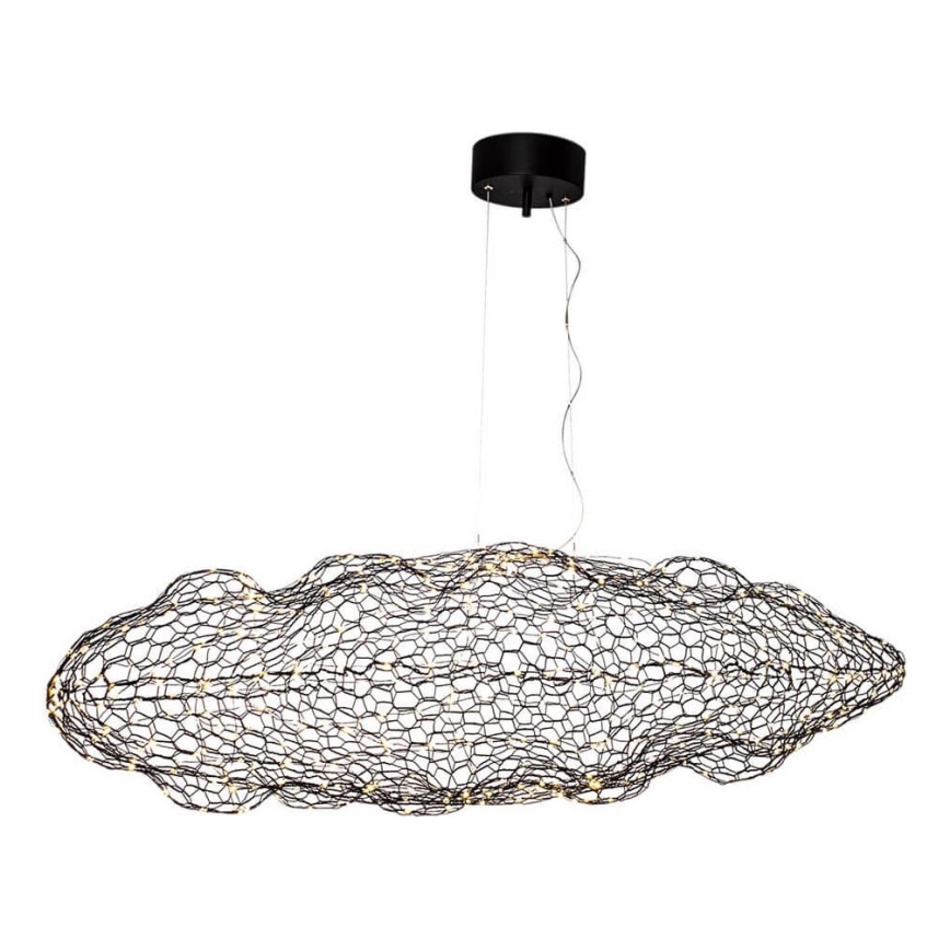 ByRydens - LED ljuskrona med textilsladd HAYDEN LED/20W/230V svart