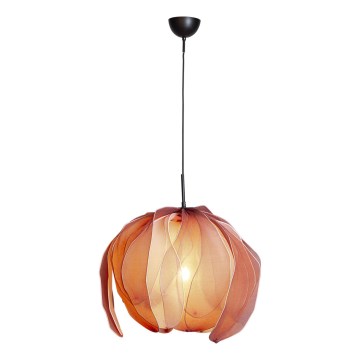 ByRydens - Ljuskrona med textilsladd LOU LOU 1xE27/5W/230V rosa diameter 80 cm
