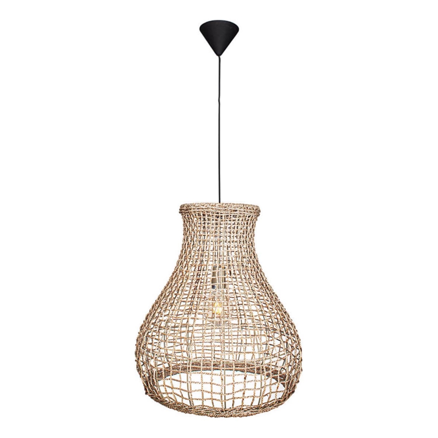 ByRydens - Ljuskrona med textilsladd SEAGRASS 1xE27/8W/230V beige diameter 49 cm