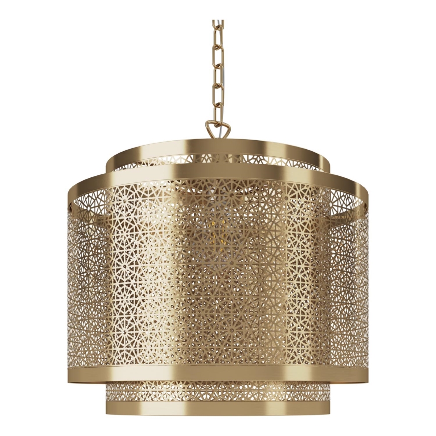 ByRydens - Ljuskrona på kedja HERMINE 1xE27/5W/230V mässing diameter 34 cm