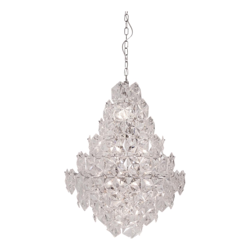ByRydens - Ljuskrona på kedja MONARQUE GRANDE 11xE14/5W/230V genomskinlig diameter 58 cm