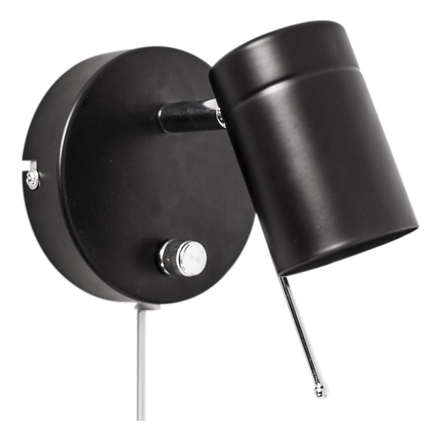 ByRydens - Ljusreglerad väggspotlight CORRECT 1xGU10/7W/230V svart