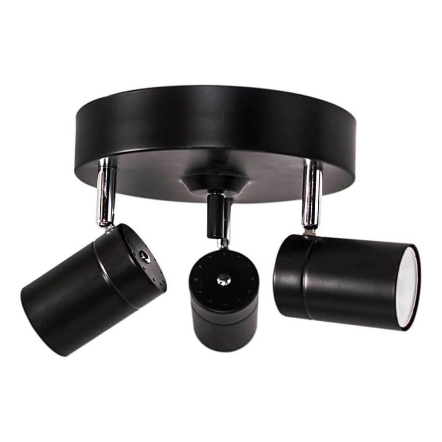 ByRydens - Spotlight CORRECT 3xGU10/7W/230V svart diameter 20 cm