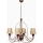 Candelabru pe lanț CLASSIC 4xE14/40W/230V bronz/béj