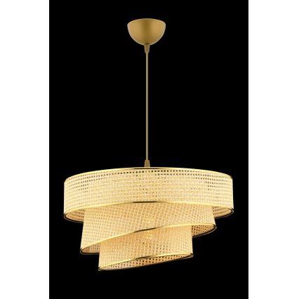 Candelabru suspendat COUPER 1xE27/60W/230V bej/aurie
