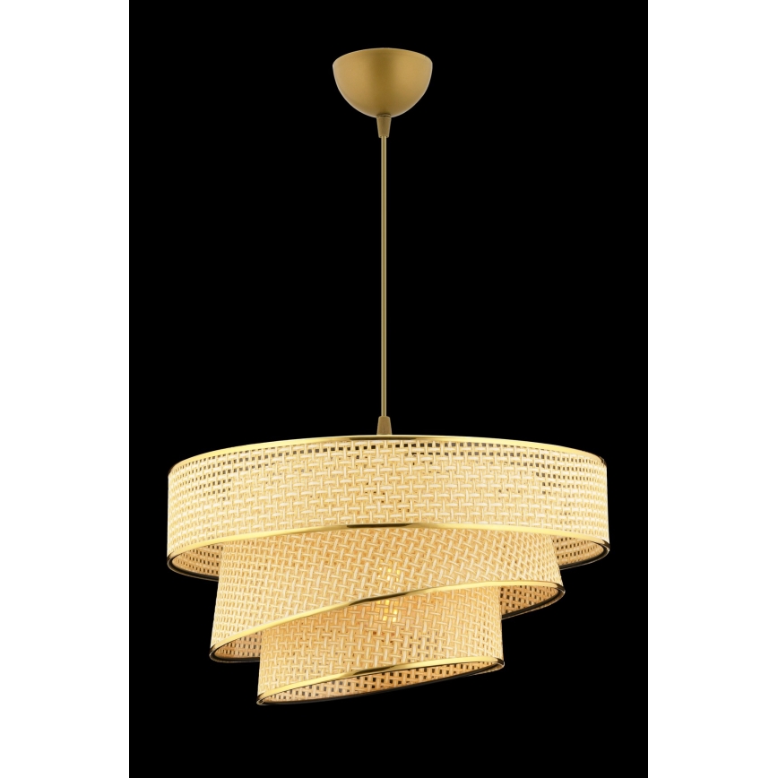 Candelabru suspendat COUPER 1xE27/60W/230V bej/aurie
