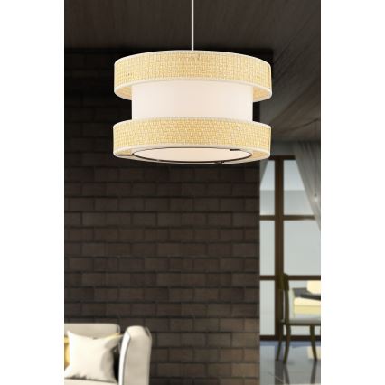 Candelabru suspendat HALO 1xE27/60W/230V crem/bej