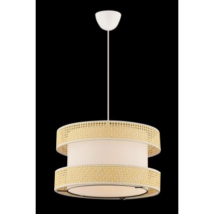 Candelabru suspendat HALO 1xE27/60W/230V crem/bej