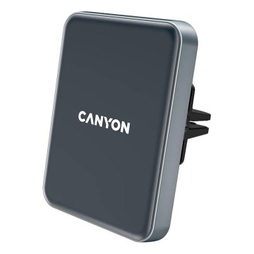 Canyon - Magnetisk mobilhållare för bil med trådlös laddningsfunktion Qi 5V vinklat svart