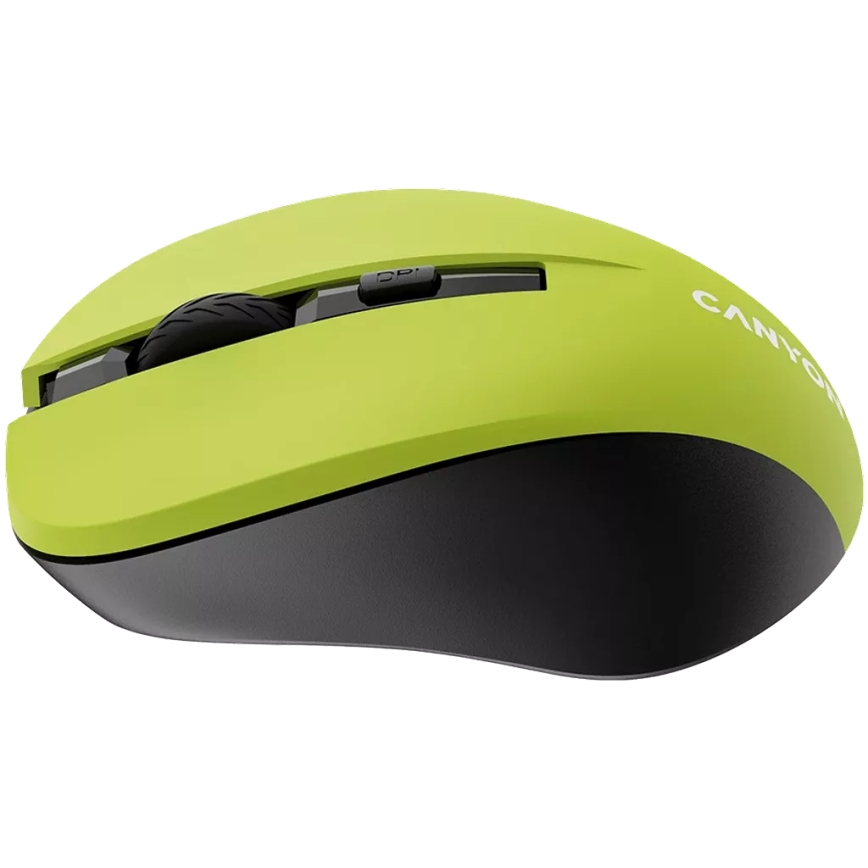 Canyon - Trådlös mus 800/1000/1200 DPI 2xAAA gul