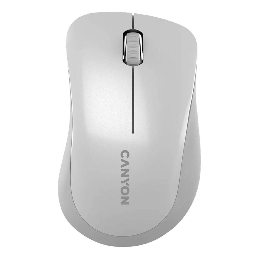 Canyon - Trådlös optisk mus med sensor Pixart MW 1200 DPI 2xAAA vit