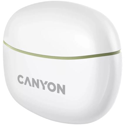 Canyon - Trådlös stereo earphones True Trådlös 500 mAh + 2x 40 mAh vit/grön