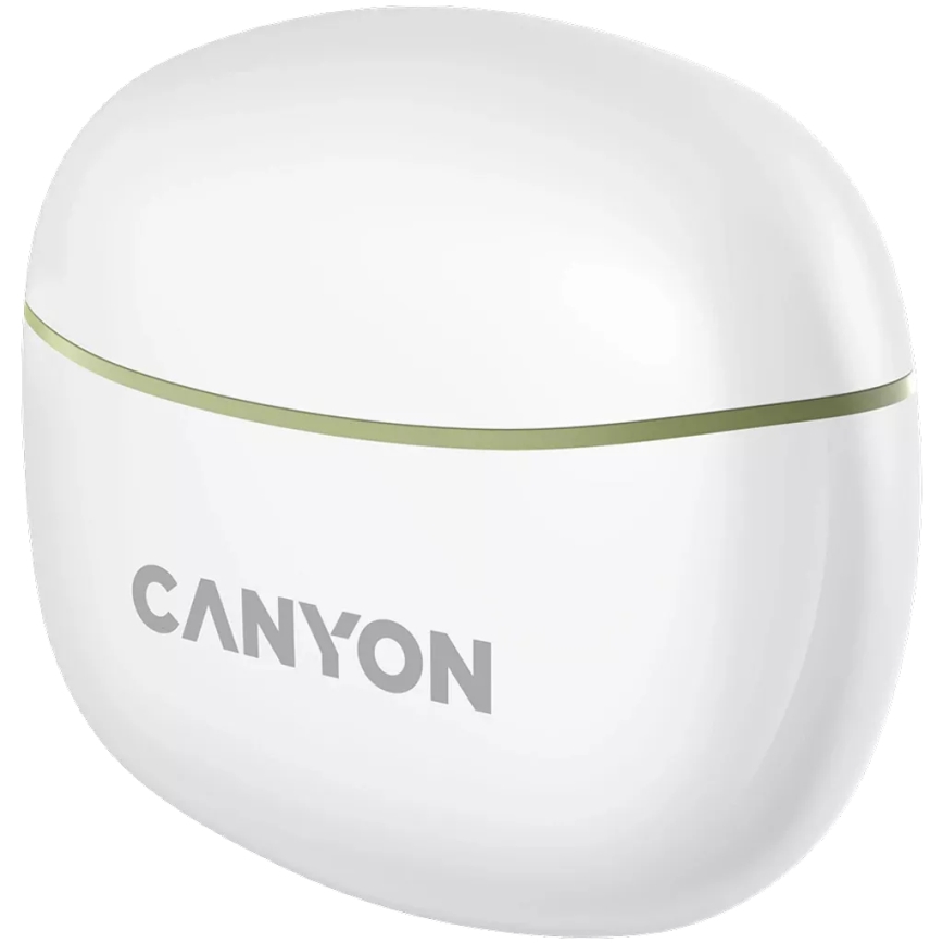 Canyon - Trådlös stereo earphones True Trådlös 500 mAh + 2x 40 mAh vit/grön