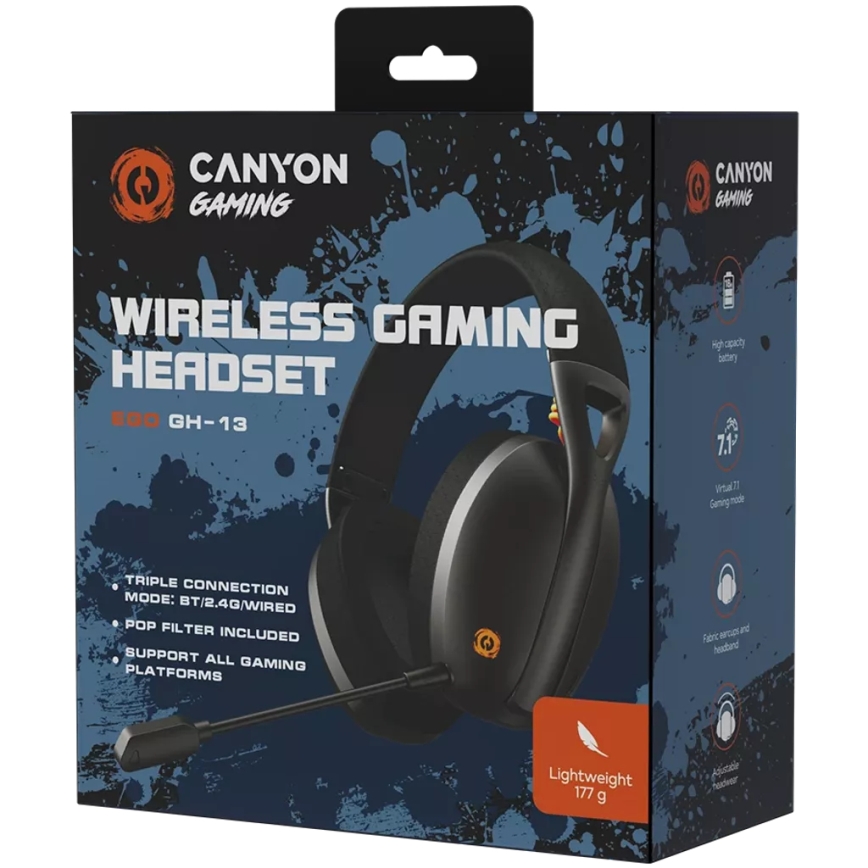 Canyon - Trådlösa hörlurar Med en mikrofon 400 mAh svart