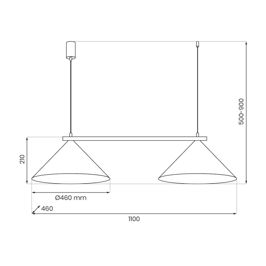 CAPITAL takpendel på kabel 2xGX53/15W/230V, guld