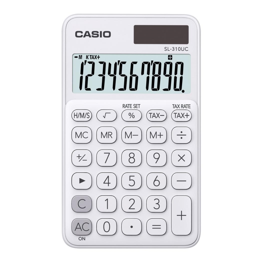 Casio - Fickräknare 1xLR54 vit