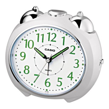 Casio - Väckarklocka 1xLR14 vit/skinande krom