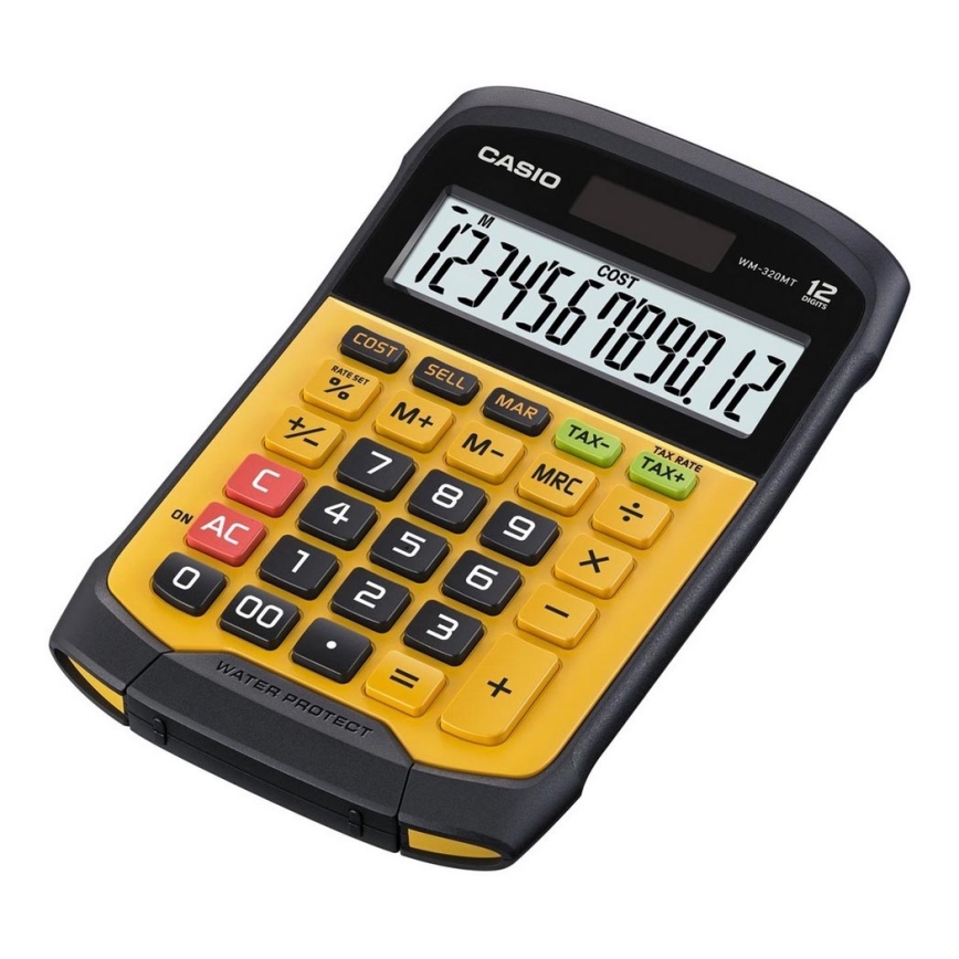Casio – Vattentät bordsminiräknare 1xCR2032 IP54 svart/orange