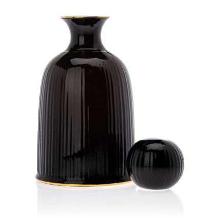 Ceramic kit of cups with carafe and tray KENDI svart