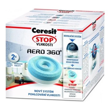 Ceresit - Tabletter till avfuktare 2-i-1 AERO 360° 2x 450 g, doftfria