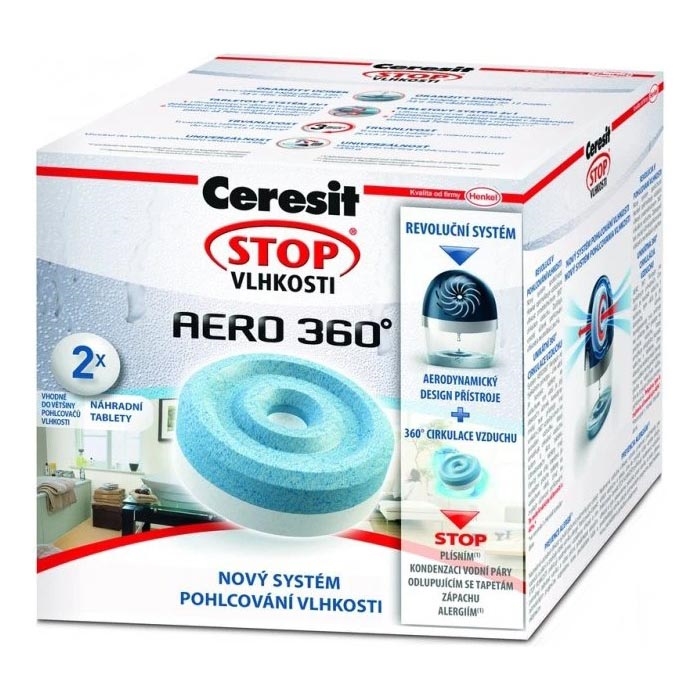 Ceresit - Tabletter till avfuktare 2-i-1 AERO 360° 2x 450 g, doftfria