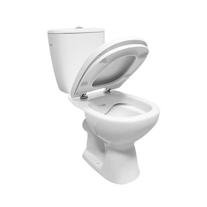 Cersanit K667-052 - Golvstående WC med ARTECO sits keramik/vit