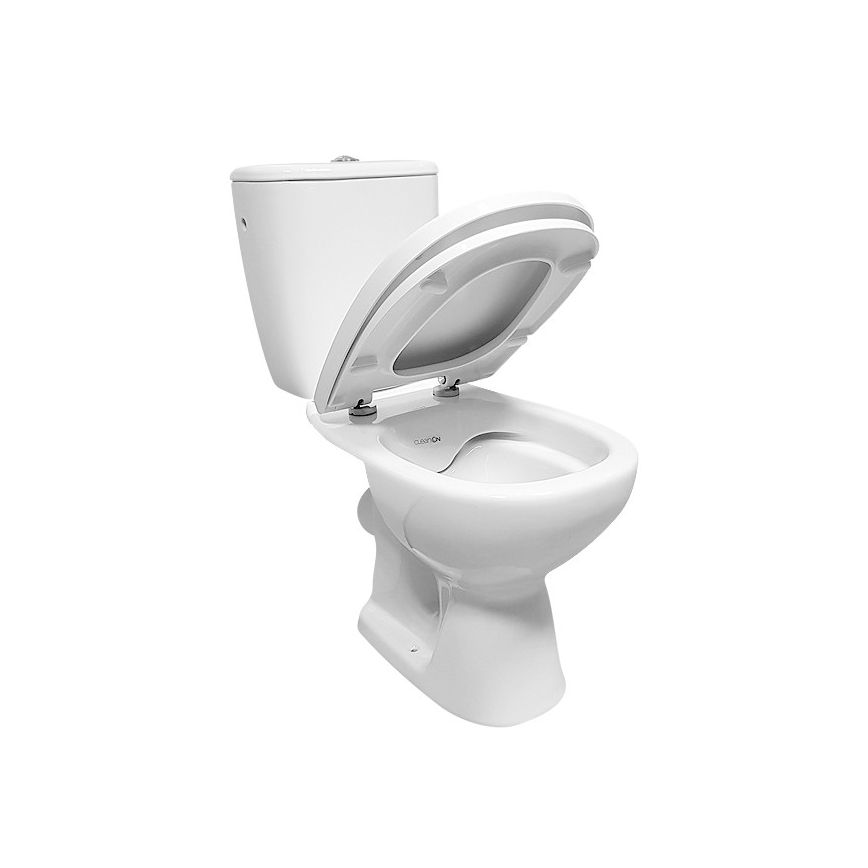Cersanit K667-052 - Golvstående WC med ARTECO sits keramik/vit